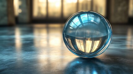 shining glass sphere background