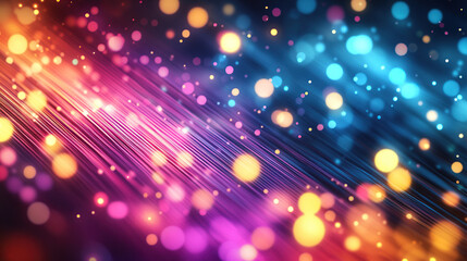 Obraz premium A digital art representation of quantum particles in the foreground, with glowing energy waves and abstract shapes surrounding them on an ethereal background