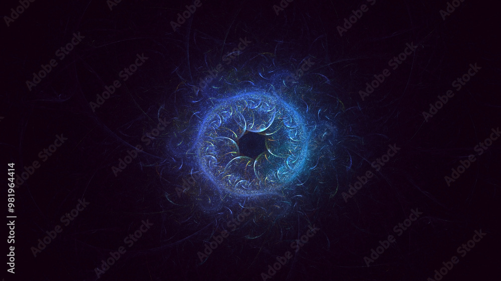 Aufkleber 3d manual rendering abstract round hole light background. its not ai generatd illustration.
