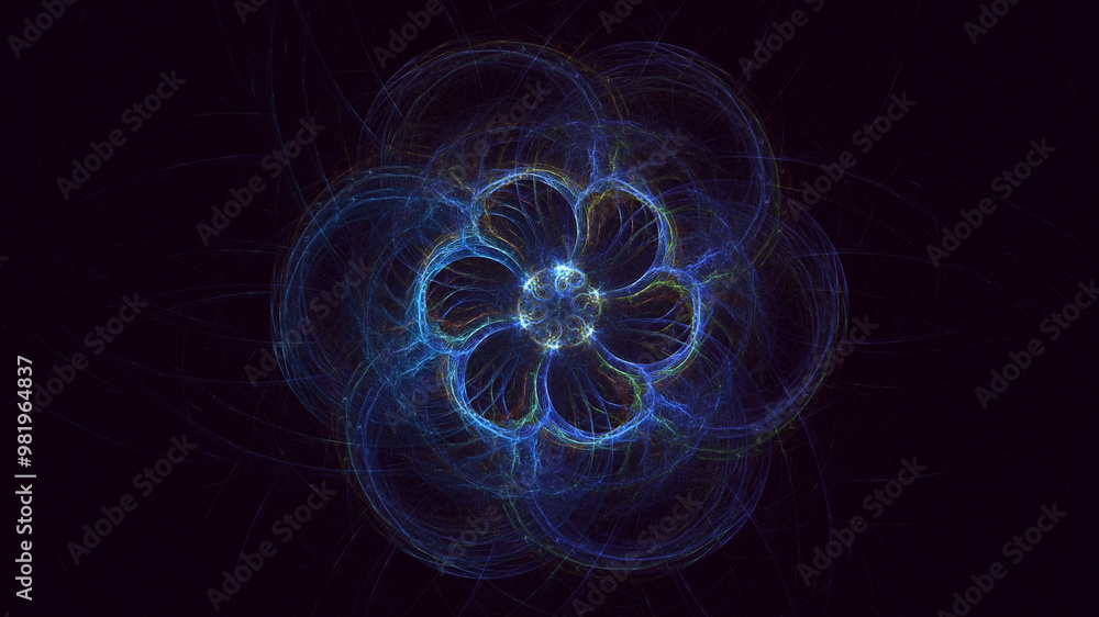 Aufkleber 3d manual rendering abstract round hole light background. its not ai generatd illustration.