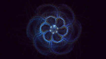 Obraz premium 3D manual rendering abstract round hole light background. Its not AI Generatd illustration.