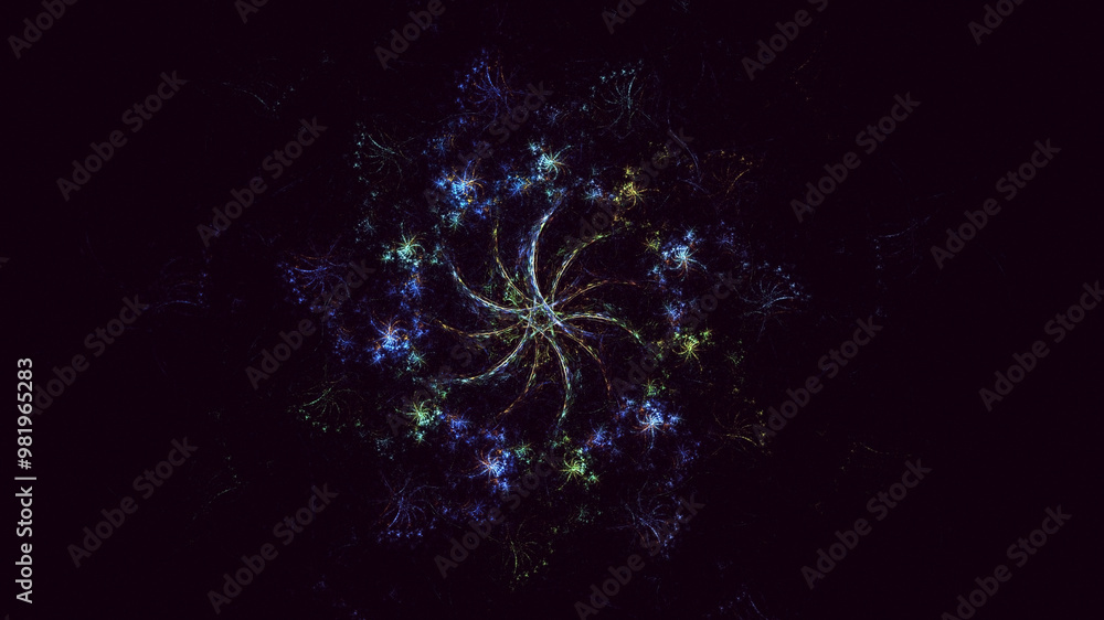 Aufkleber 3d manual rendering abstract round hole light background. its not ai generatd illustration.