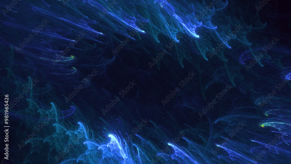Poster 3d manual rendering abstract colorful fractal light background. its not ai generatd illustration.