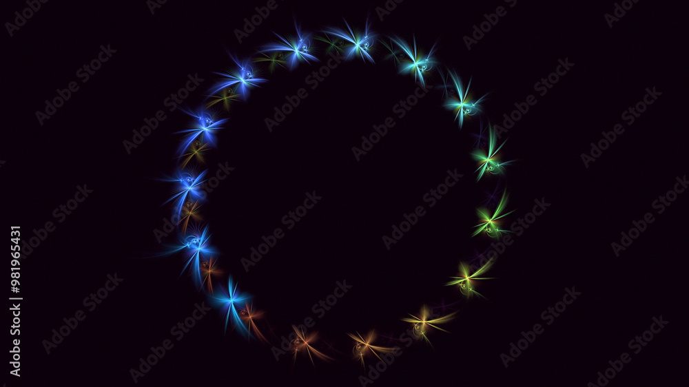 Aufkleber 3d manual rendering abstract round hole light background. its not ai generatd illustration.