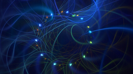 3D manual rendering abstract colorful fractal light background. Its not AI Generatd illustration.