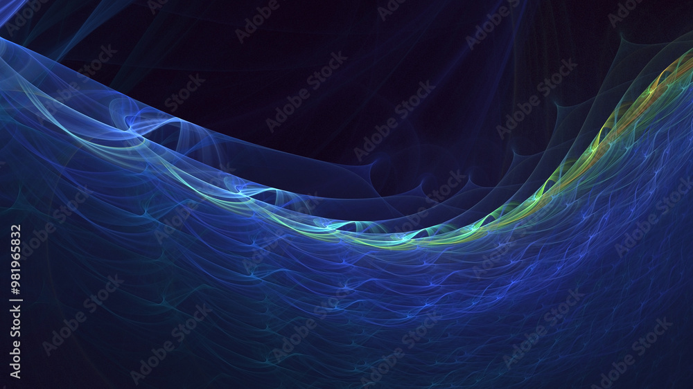Poster 3d manual rendering abstract colorful fractal light background. its not ai generatd illustration.