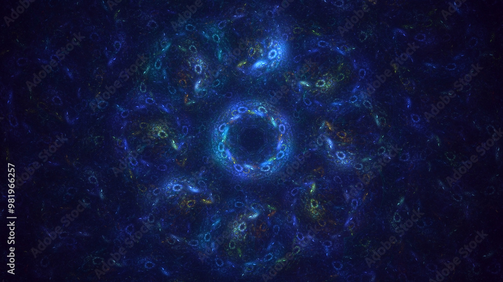 Aufkleber 3d manual rendering abstract circle light background. its not ai generatd illustration.