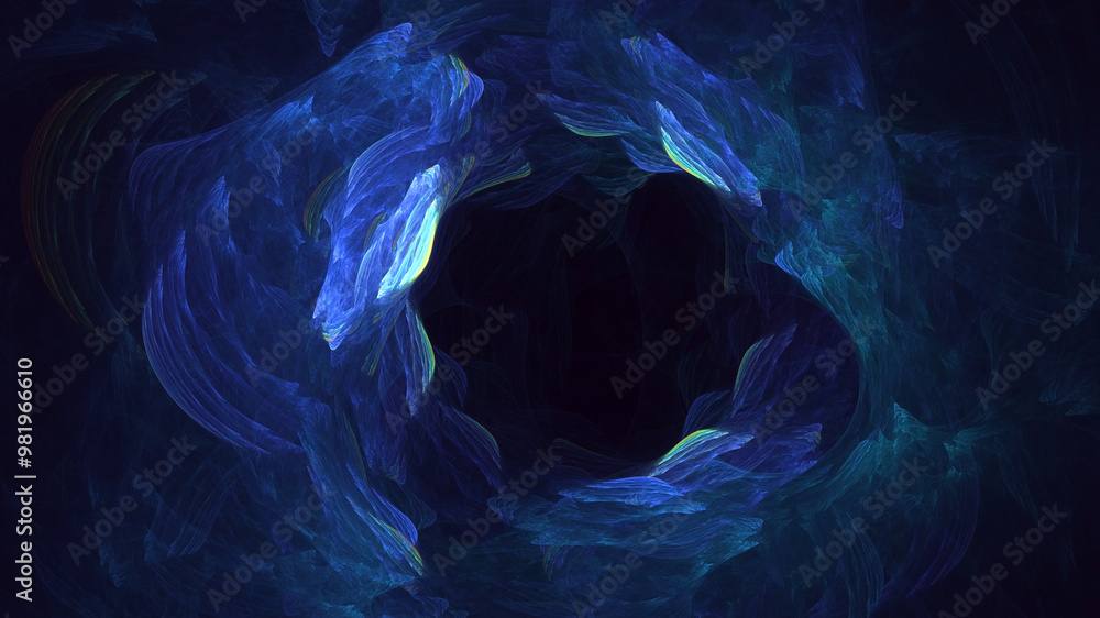 Aufkleber 3d manual rendering abstract circle light background. its not ai generatd illustration.