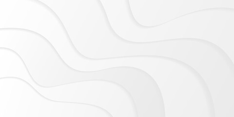 White background Elegant smooth, curving shapes for modern design, presentations layout