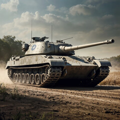 An M26 Pershing type main battle tank (1).