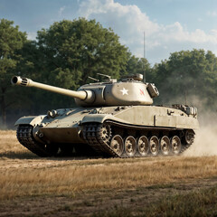 An M26 Pershing type main battle tank (2).