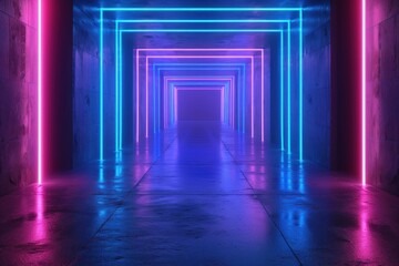 Neon Lights Tunnel