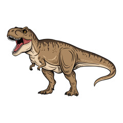 Hand Drawn T-Rex Dinosaur pose Illustration