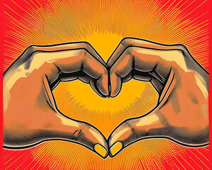 a hand making a heart with hands