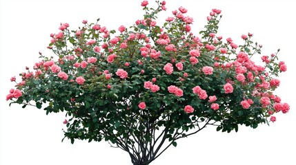 Fototapeta premium Rose bush on white background