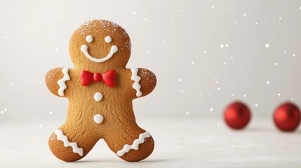gingerbread man wallpaper for christmas transparent background