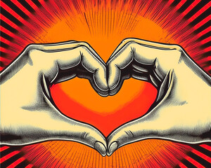 a hand making a heart with hands