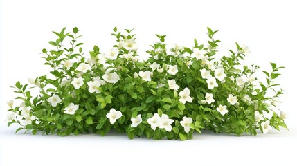 Obraz premium Jasmine bush on white background