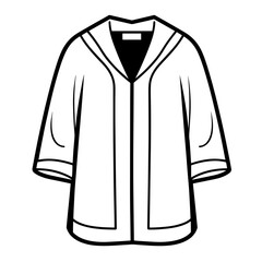 Stylish men's clothing outline icon in vector format for fashion designs.