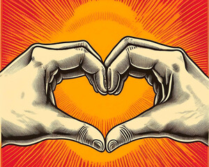 a hand making a heart with hands
