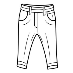 Sleek pants outline icon in vector format for fashion designs.