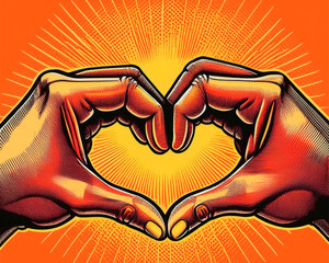 a hand making a heart with hands