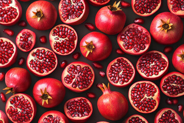 Pomegranate garnet fruit background