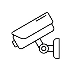 CCTV camera black and white flat vector icon design. Surveillance symbol design and clip art