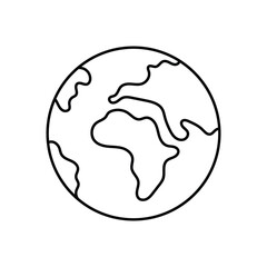 Globe world flat vector icon design on white background