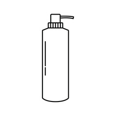 Liquid soap or lotion black and white flat vector icon design