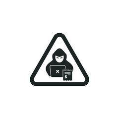 Fraudulent transactions icon isolated on white background