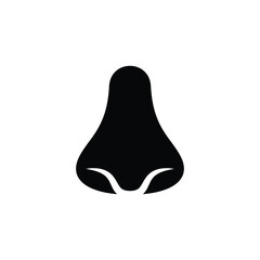 Nose black and white flat vector icon design