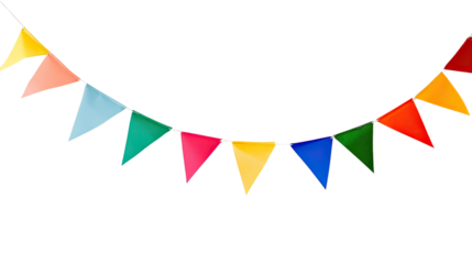 party flags on white transparent background