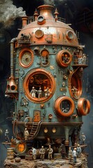 Steampunk Machine: A Detailed Model of Industrial Fantasy
