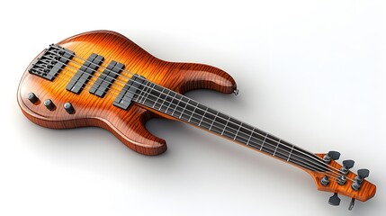 Obraz premium Ultra-detailed, realistic bass guitar image in high resolution for music instrument marketing