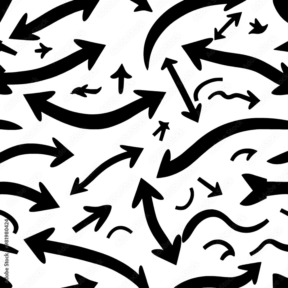 Poster seamless pattern with arrows