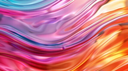 Colorful Abstract Waves in Soft Fluid Design