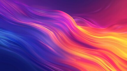 Fototapeta premium A vibrant, smooth gradient background transitioning through vivid colors, flowing seamlessly from bright tones to deeper shades, creating a fluid, modern visual effect