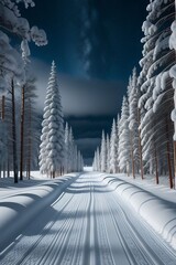 Winter landscape lapland