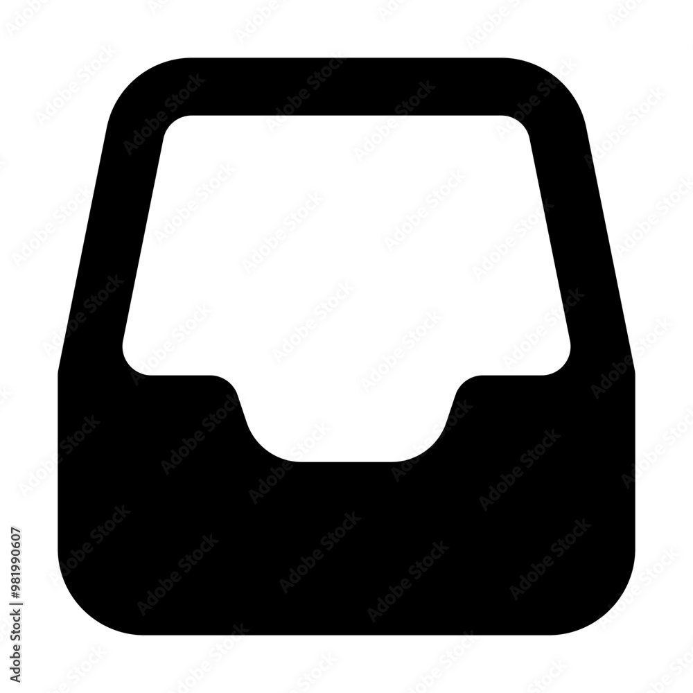 Poster inbox icon in glyph style. simple mailbox symbol vector illustration — pixel-perfect icon