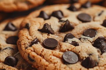 Close up of chocolate chip cookie