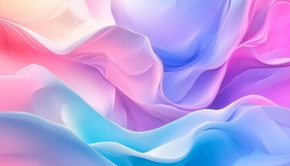 Abstract Background, Soft Pastel Colors. Fluid Organic Shapes, Intricate Details, and a Soft Glow