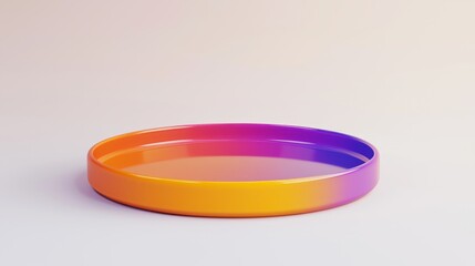 Fototapeta premium Vibrant 3D Render of Colorful Dessert Plate Against White Background Inclined Right | Aesthetic Food Photography Concept