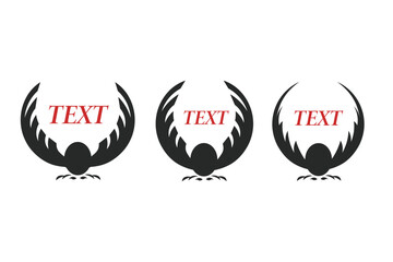 This illustration shows a bird symbol logo.
