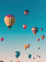 Obraz premium A bunch of hot air balloons are flying in the sky
