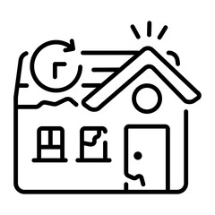 Pay rent icon in linear style 
