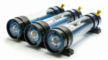 Water level loggers for monitoring changes in water levels over time isolated on white background