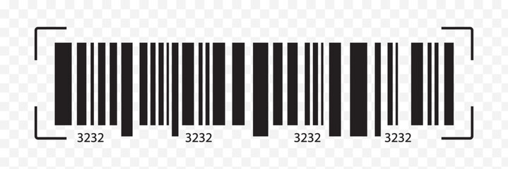 Barcode vector design. Realistic bar code icon.