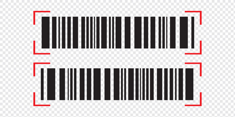 Barcode vector design. Realistic bar code icon.
