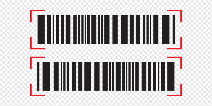 Barcode vector design. Realistic bar code icon.